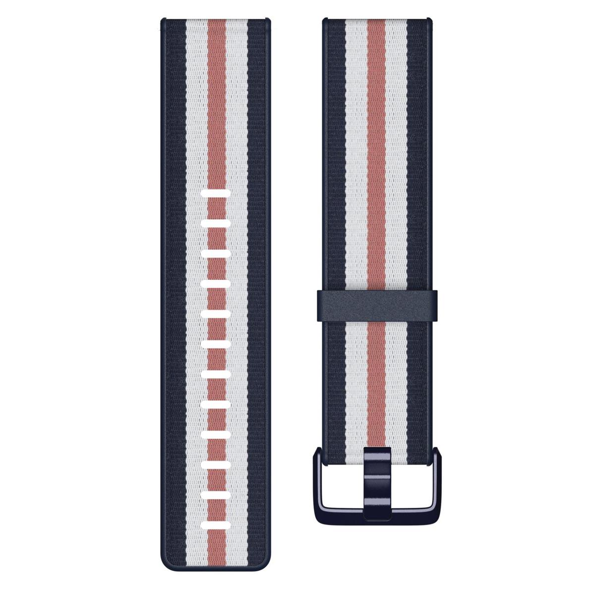 

Fitbit Woven Band for Versa Smartwatch, Navy/Pink, Large