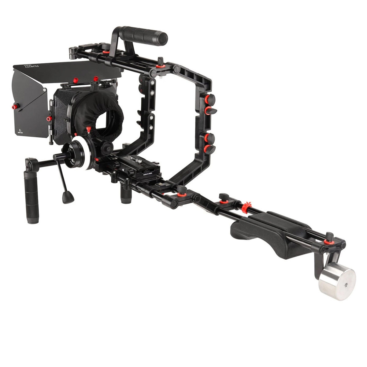 

FILMCITY FC-03 DSLR Camera Cage Shoulder Rig Kit, Matte Box & HS-2 Follow Focus