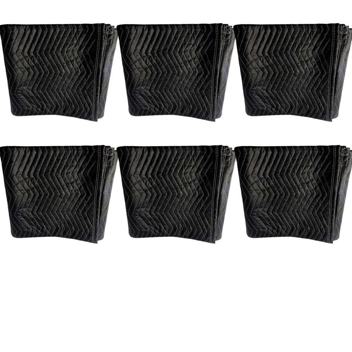 

Filmcraft 6 Pack Studio Blanket with Grommets Non-Woven Fabric, Black