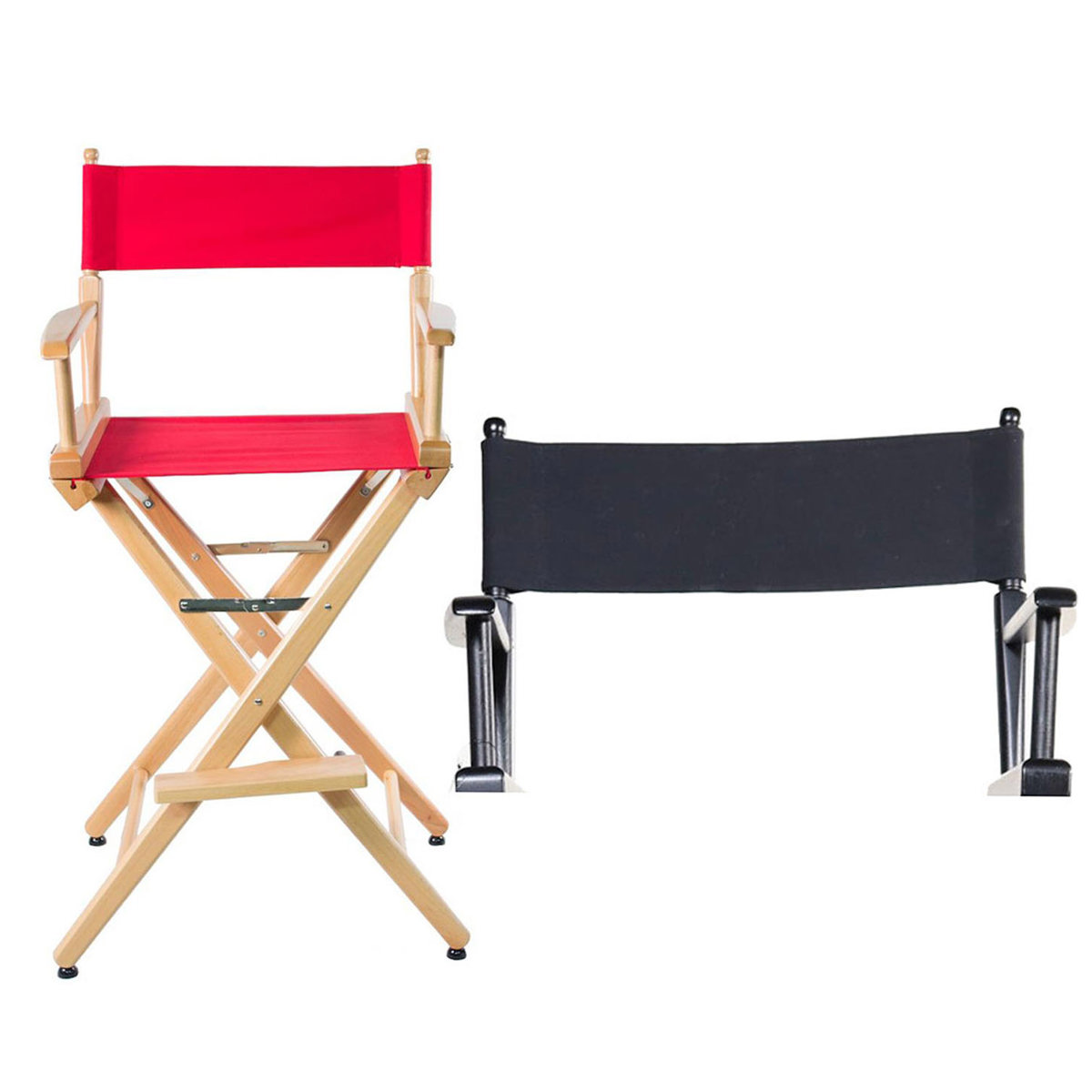 

Filmcraft Pro Grade Studio Director's Chair, 30", Wood with Red Canvas With Set