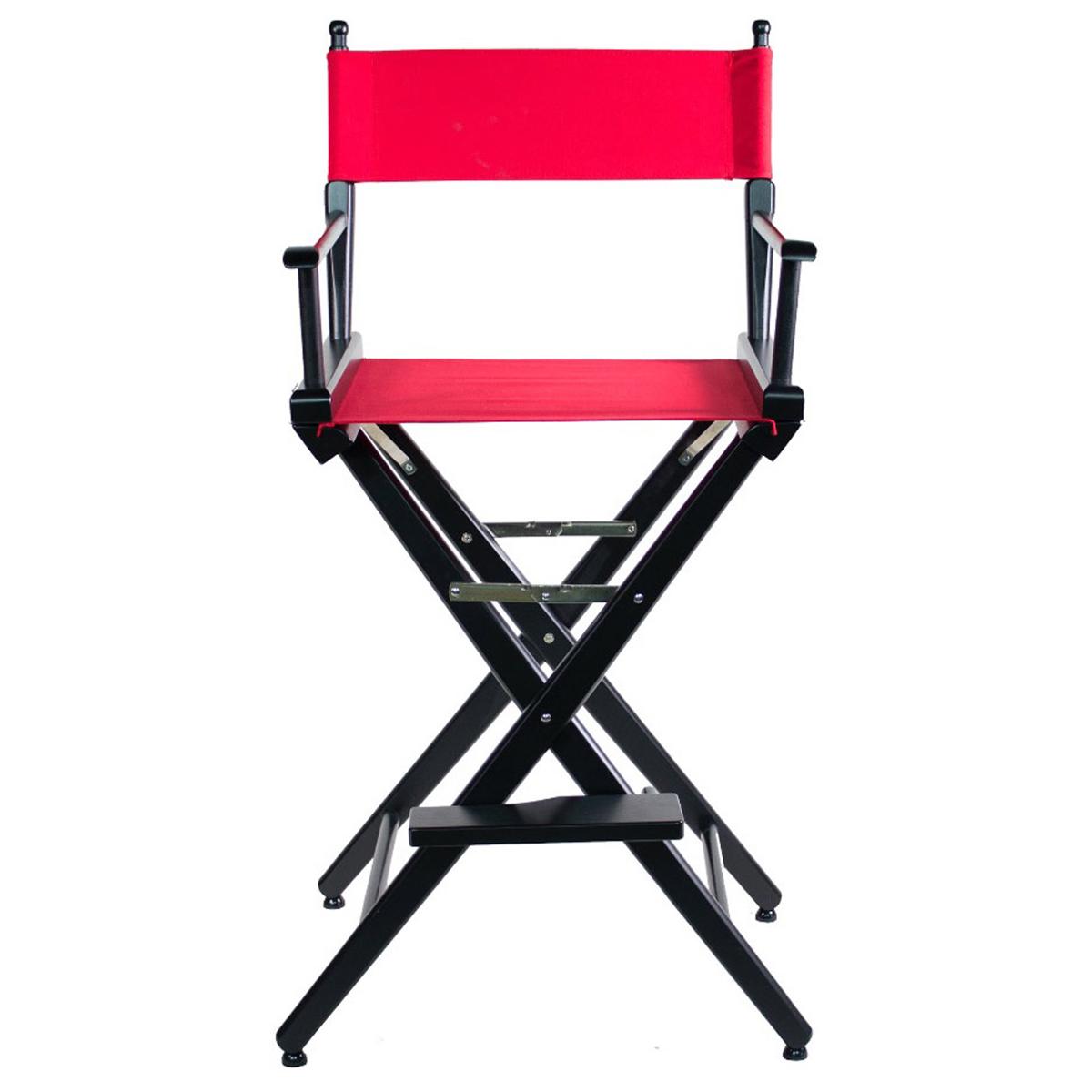 

Filmcraft Pro Grade Studio Director's Chair, 30", Black Finish with Red Canvas