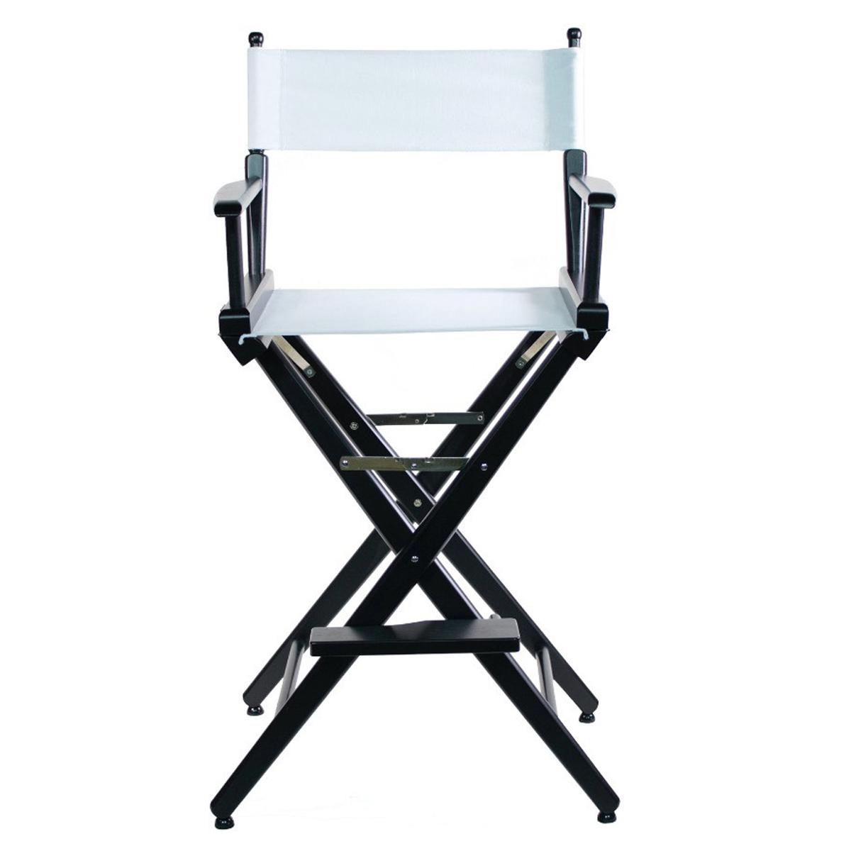 

Filmcraft Pro Grade Studio Director's Chair, 30", Black Finish & White Canvas