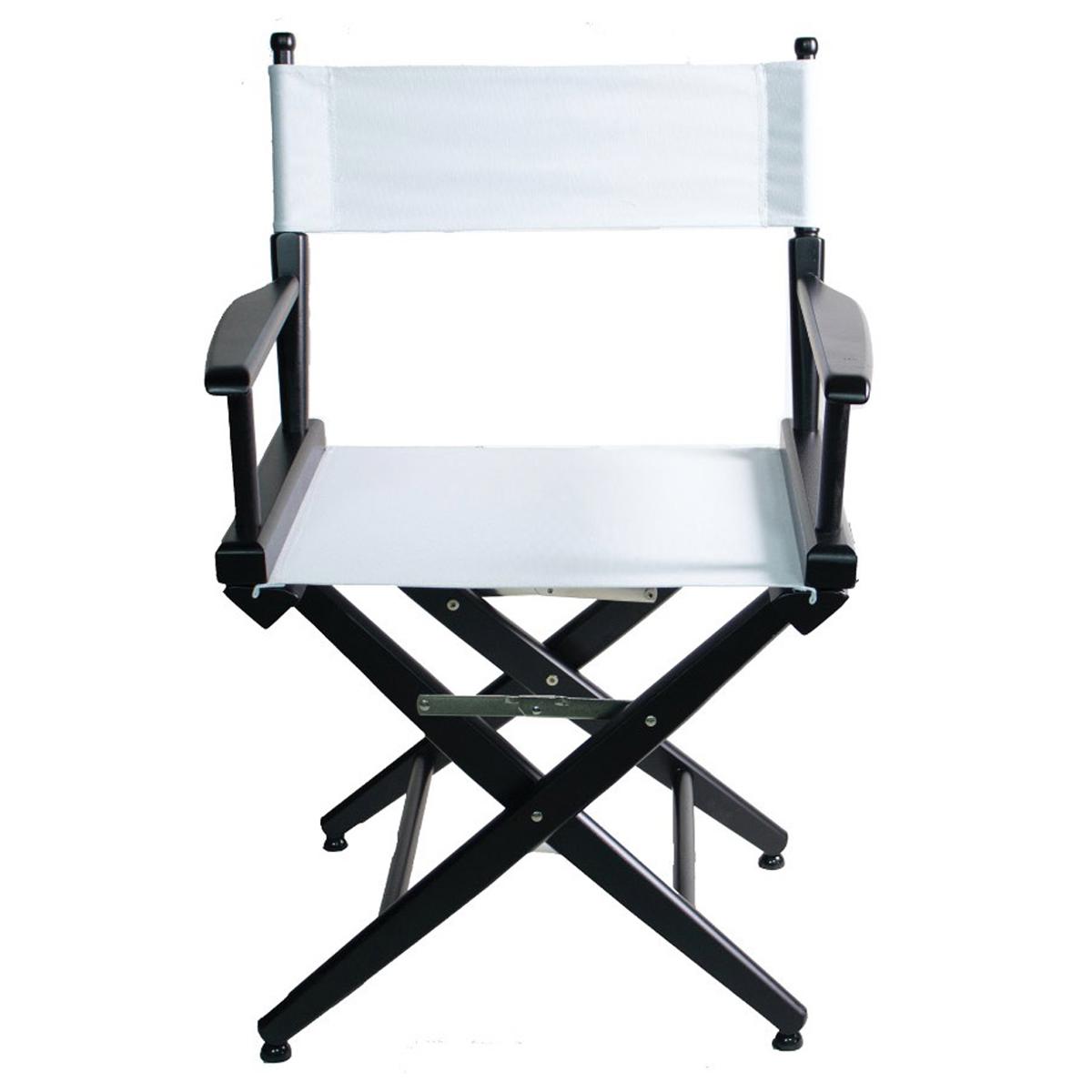 

Filmcraft Pro Grade Studio Director's Chair, 18", Black Finish with White Canvas