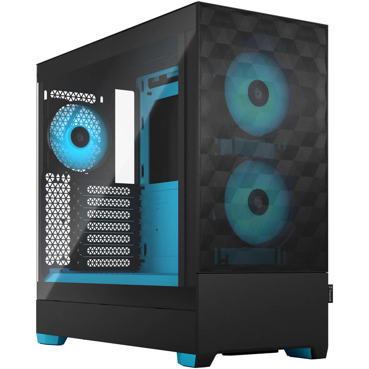 

Fractal Pop Air RGB Clear Tempered Glass ATX Mid-Tower Computer Case, Cyan Core