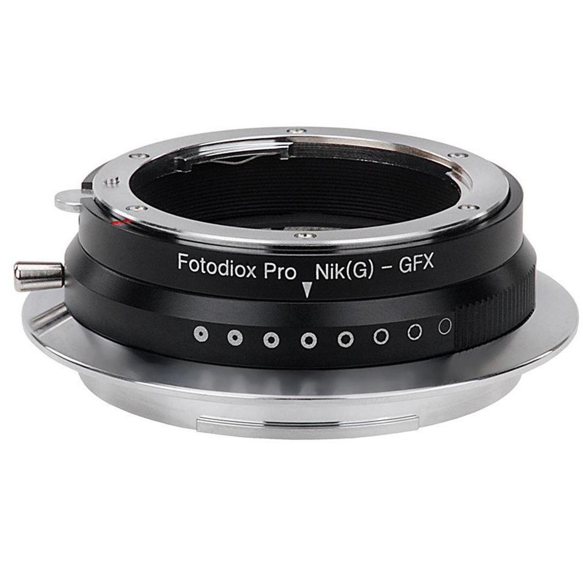 

Fotodiox Pro Lens Mount Adapter - Nikon F/G-Type Lens to Fujifilm GFX Camera