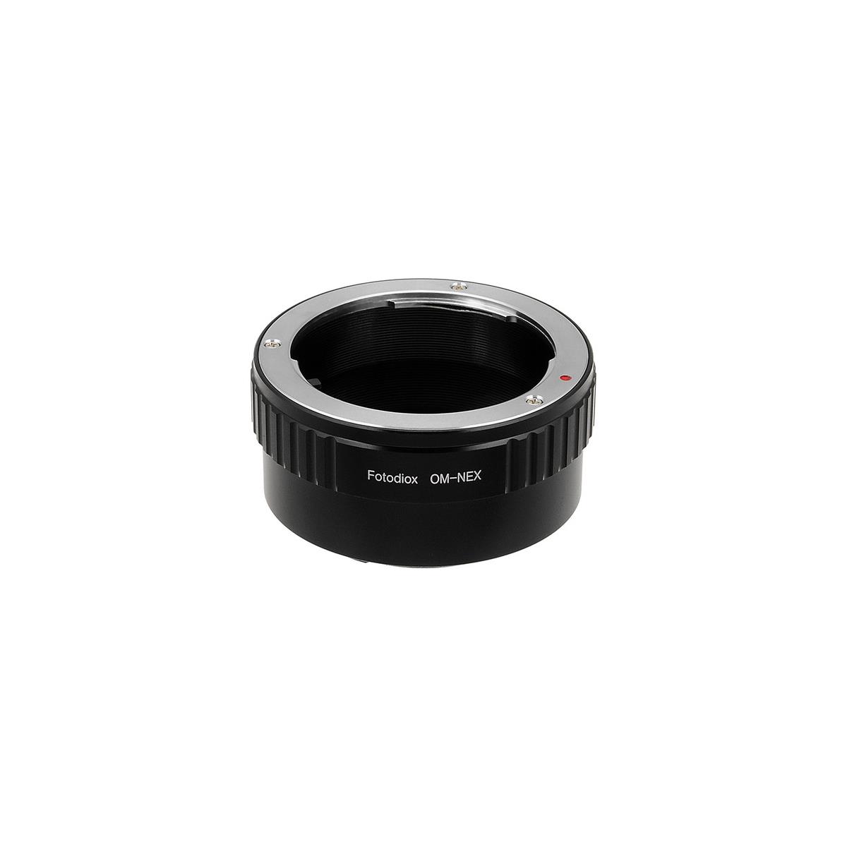 Image of Fotodiox Lens Mount Adapter for Olympus Zuiko Lens to Sony Alpha E-Mount Camera