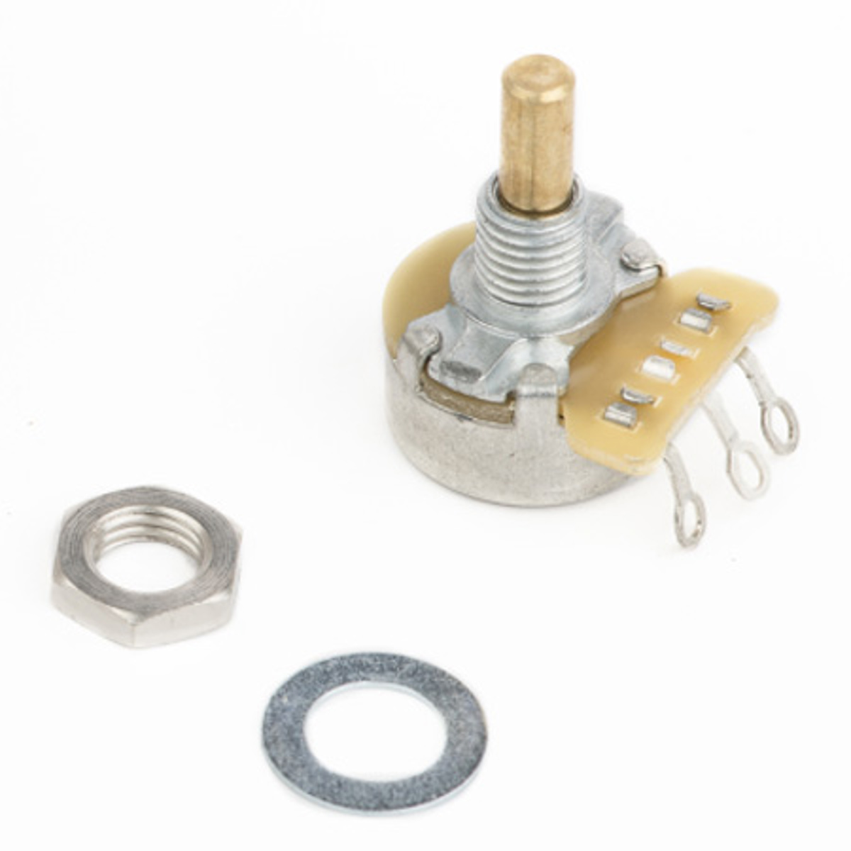 

Fender 50K Linear Solid Shaft Mini Potentiometer for guitars ('98-Present)