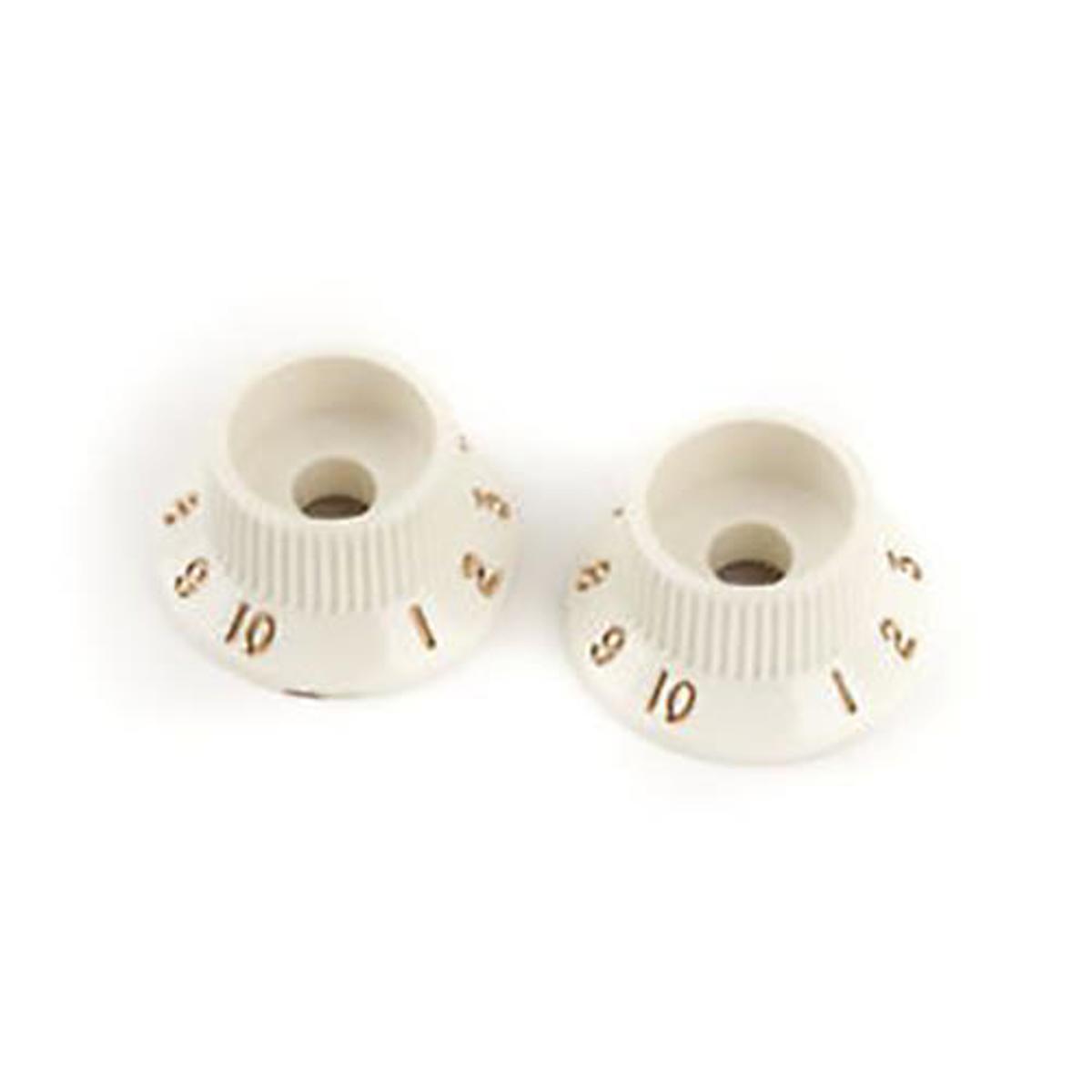 

Fender Plastic Push-on Knob for Stratocaster Guitar, 2 Pack, Parchment