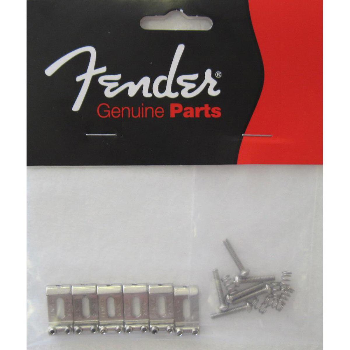 

Fender Bridge Saddle for Stratocaster and Telecaster Guitars, 6 Pack, Nickel