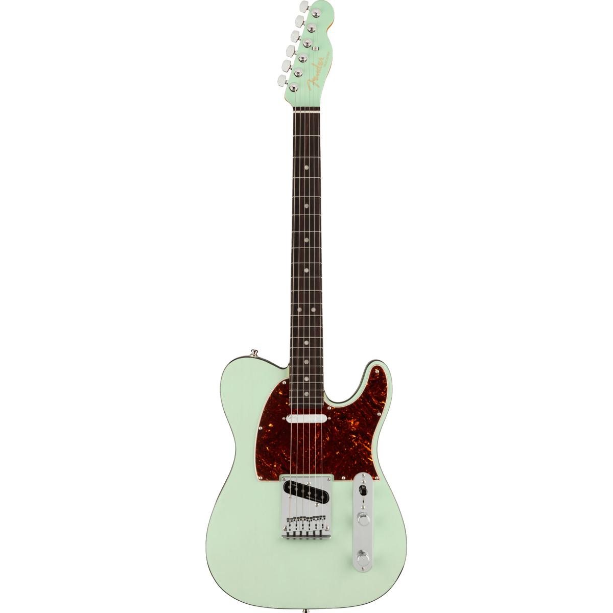 

Fender American Ultra Luxe Telecaster Guitar, Rosewood, Transparent Surf Green
