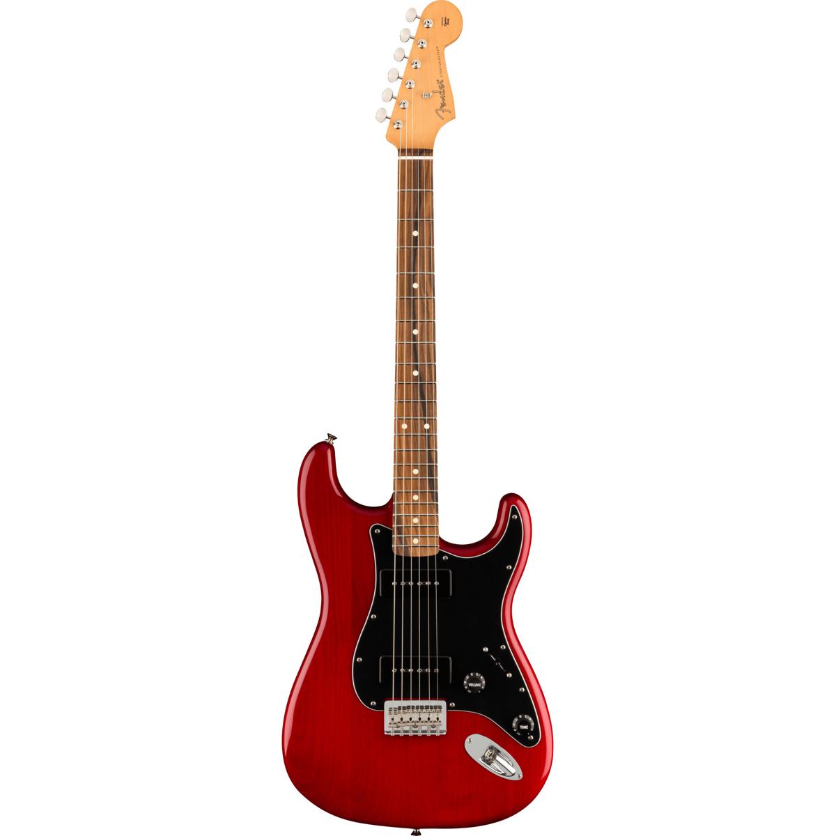 

Fender Noventa Stratocaster Electric Guitar, Pau Ferro, Crimson Red Transparent