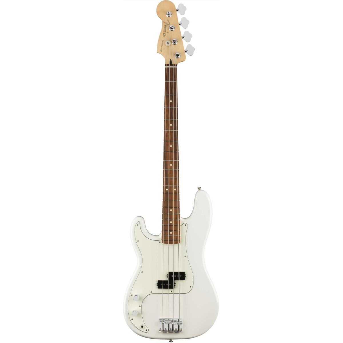 

Fender Player Precision LH Electric Bass Guitar, Pau Ferro, Polar White