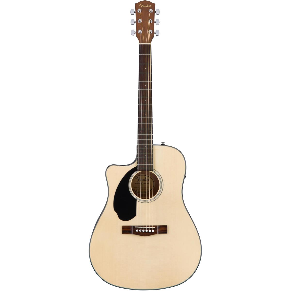 Fender CD-60SCE LH Dreadnought Acoustic Electric Guitar, Walnut, Natural -  0970118021