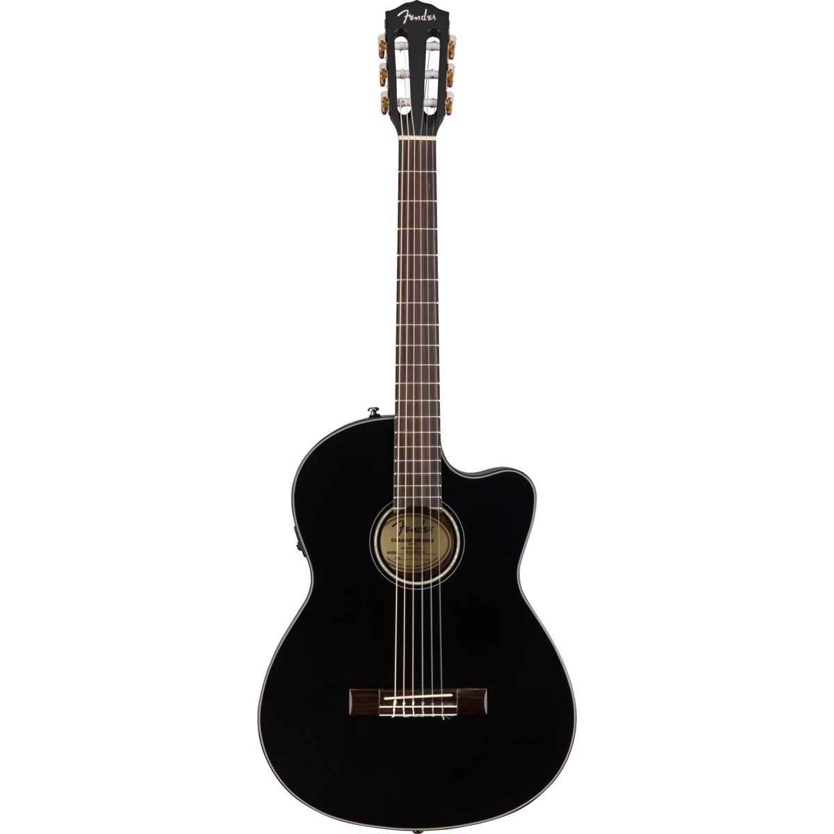 

Fender CN-140SCE Classical Nylon Thinline AE Guitar, Walnut, Black