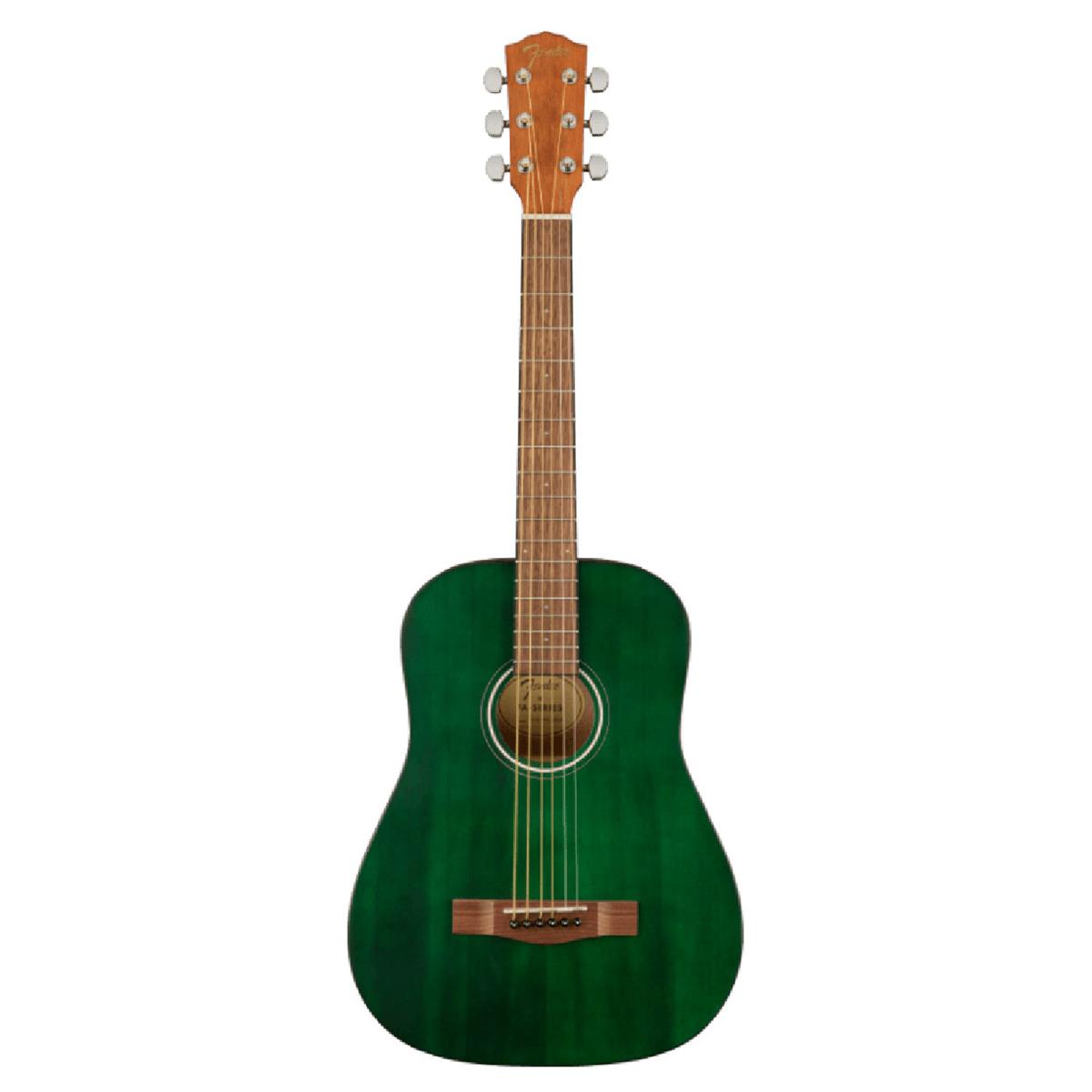 Fender FA-15 3/4 Scale Steel String Acoustic Guitar with Gig Bag, Green -  0971170192