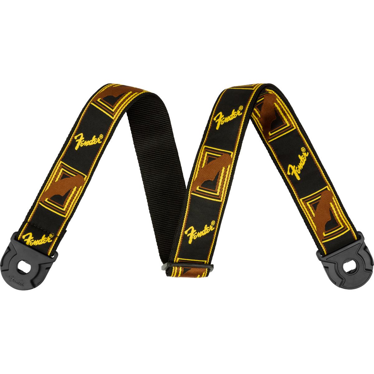 

Fender Quick Grip Mono Strap, Black/Yellow/Brown