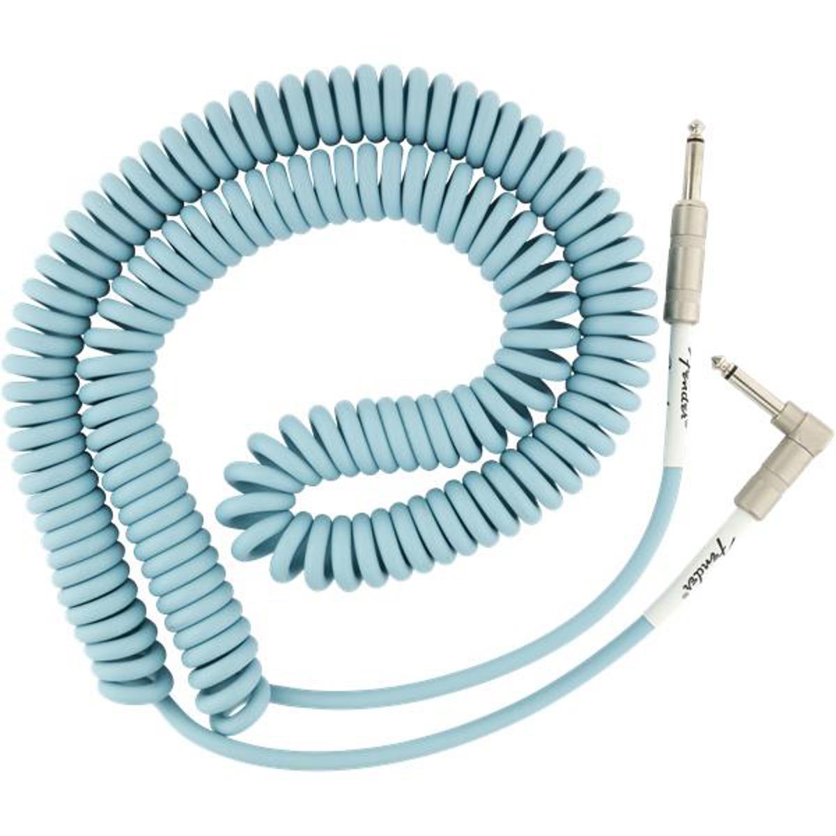 

Fender Original Series Coil Cable, Straight-Angle, 30', Daphne Blue