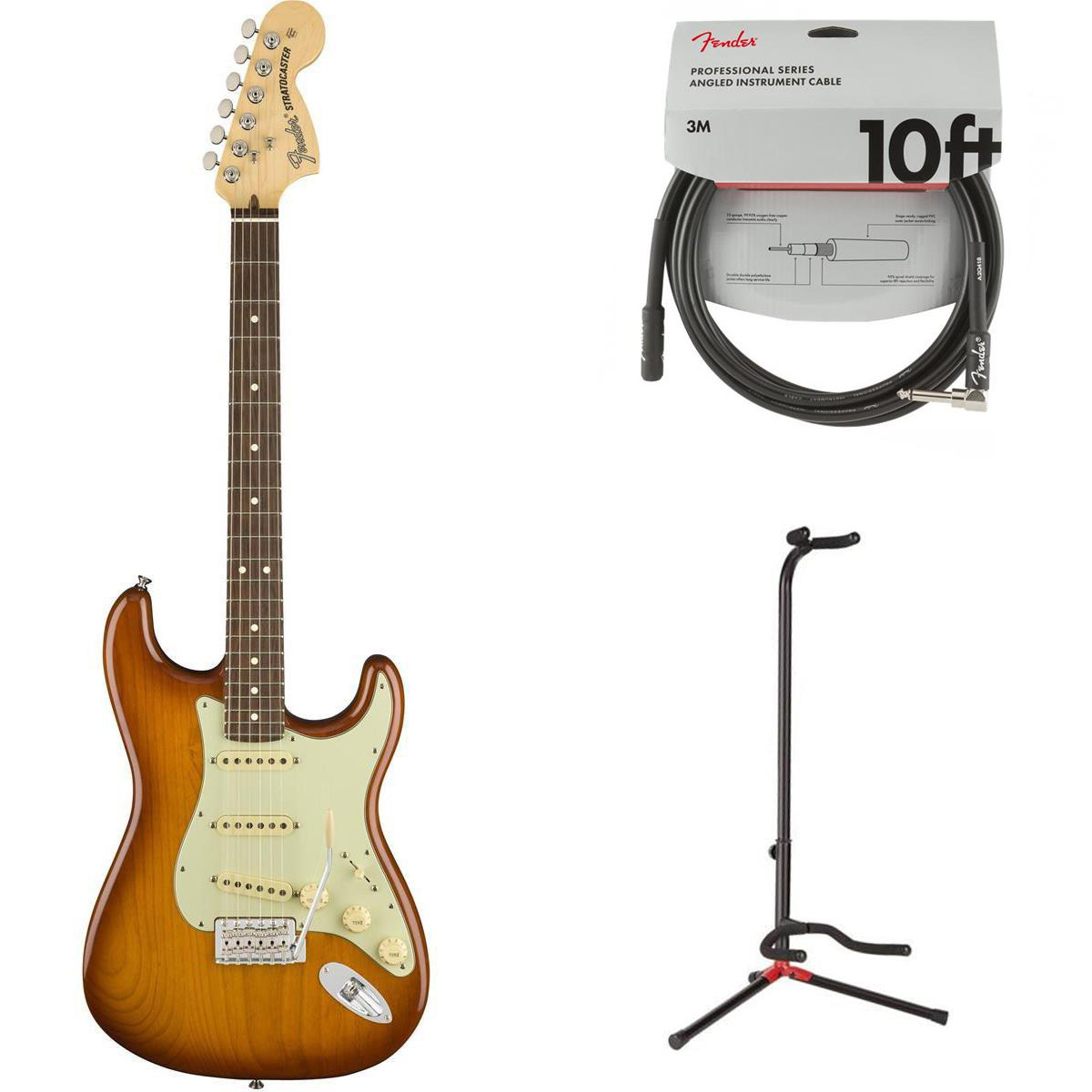 

Fender American Stratocaster Rosewood Fingerboard Honey Burst W/Accessory Bundle