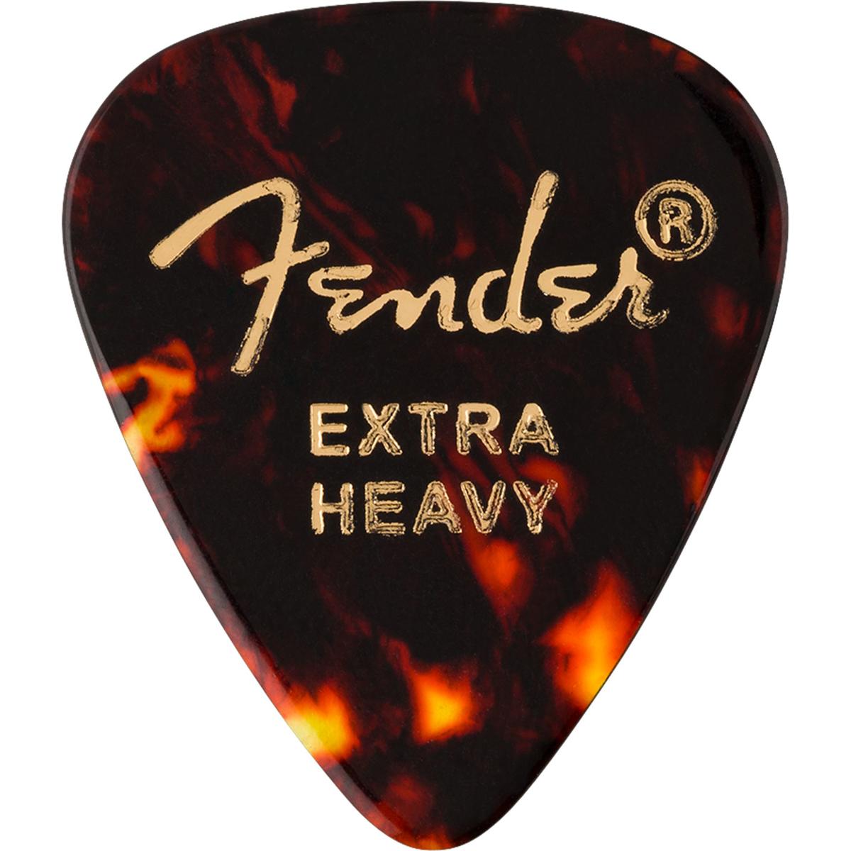 

Fender 351 Shape Classic Celluloid Picks, Extra-Heavy, 12-Pack, Tortoise Shell