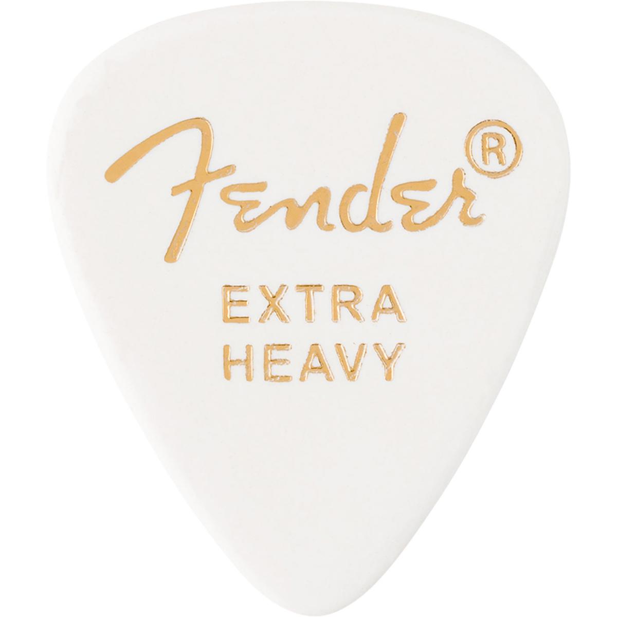 

Fender 351 Shape Premium Celluloid Picks, Extra-Heavy, 12-Pack, White