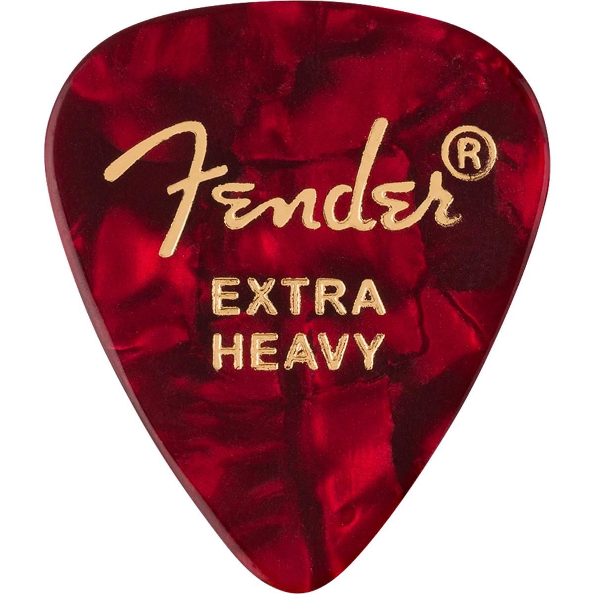 

Fender 351 Shape Premium Celluloid Picks, Extra-Heavy, 12-Pack, Red Moto