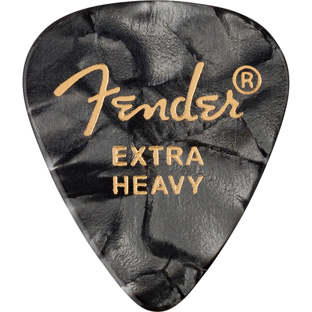 

Fender 351 Shape Premium Celluloid Picks, Extra-Heavy, 12-Pack, Black Moto