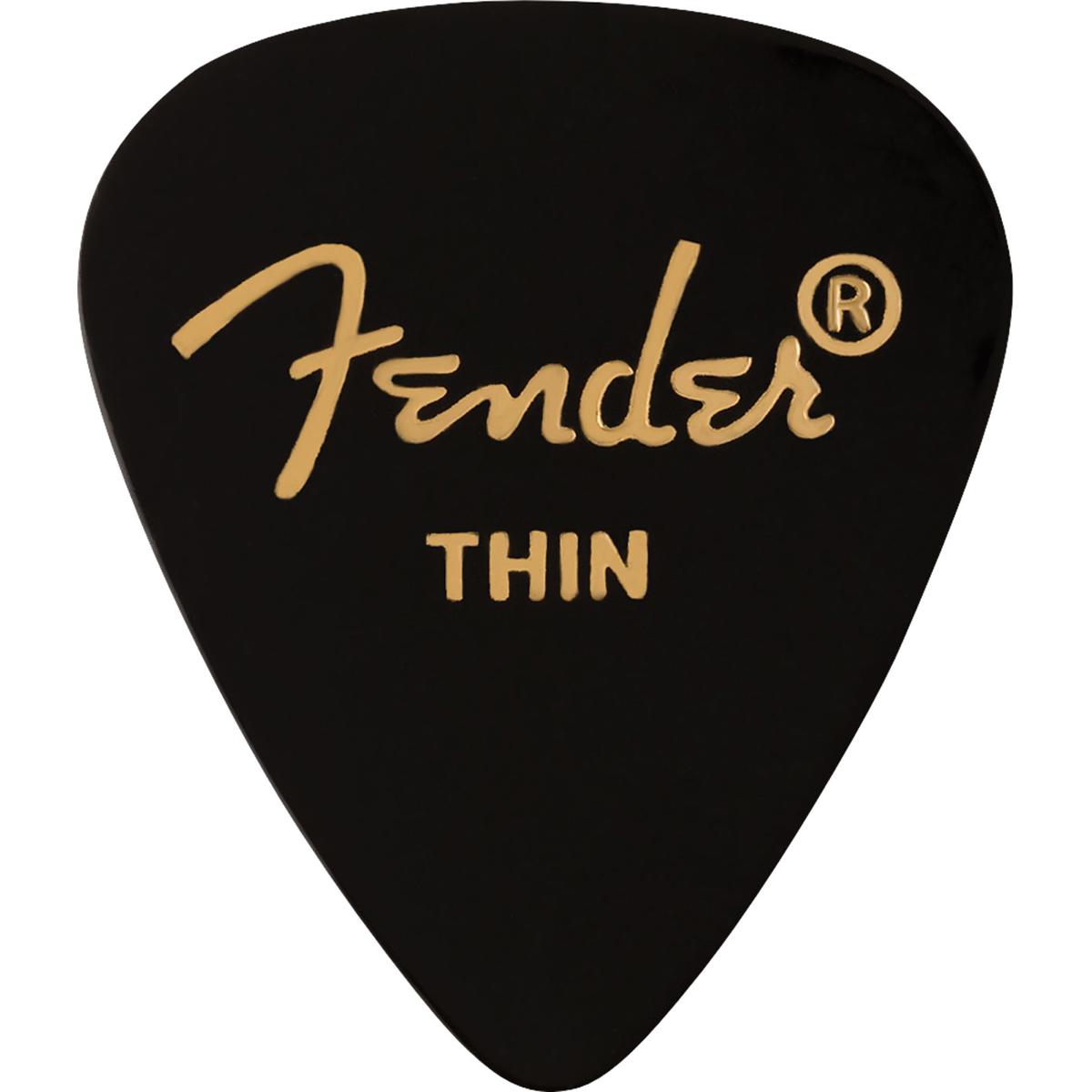

Fender 351 Shape Premium Celluloid Picks, Thin, 12-Pack, Black