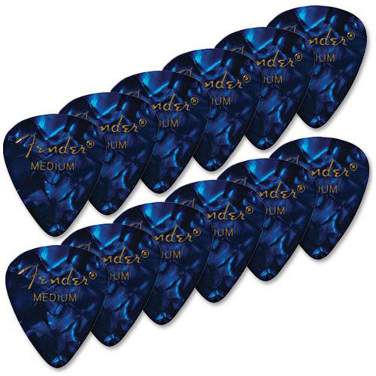 

Fender Premium Medium Blue Moto Guitar Pick, Set of 12