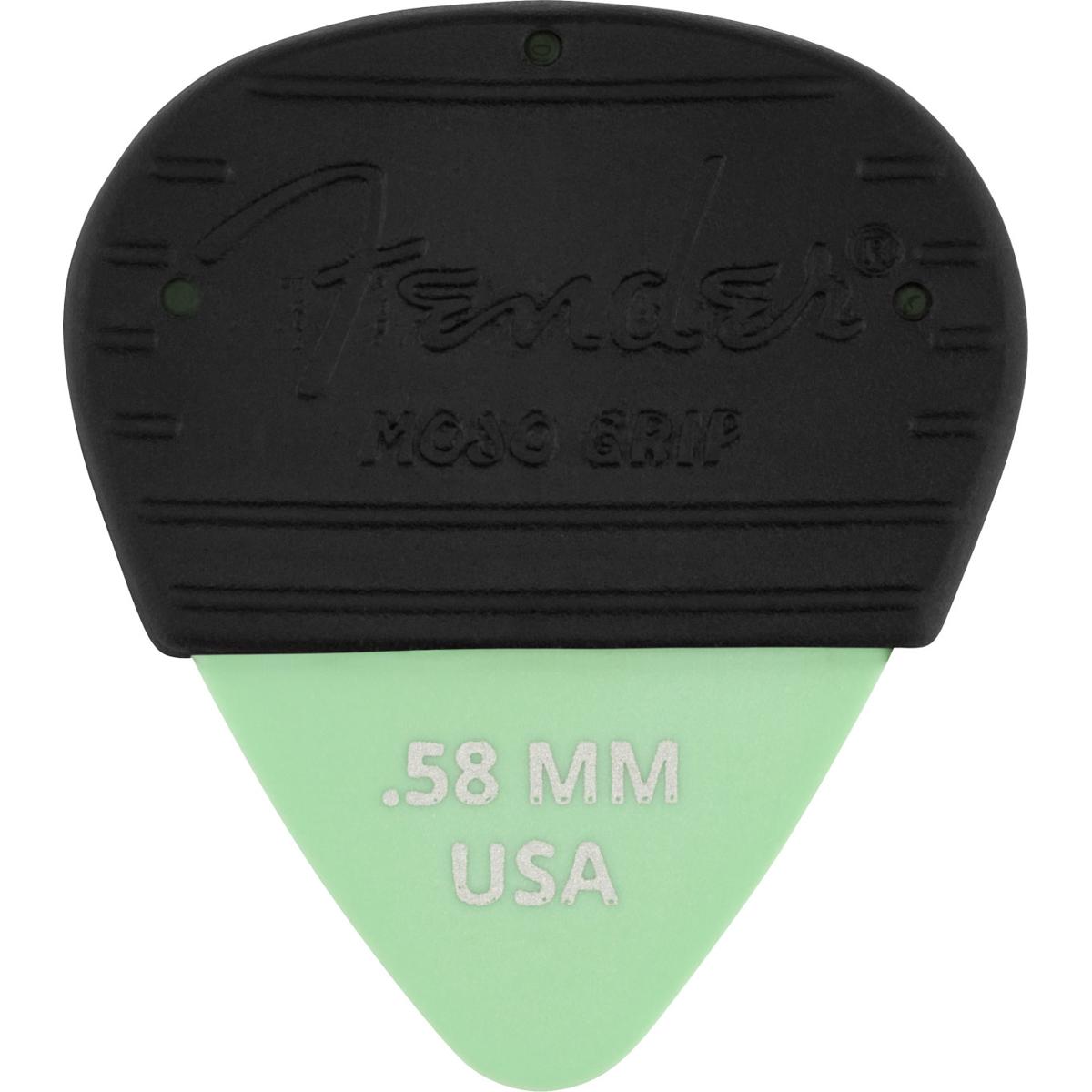 

Fender .58mm Mojo Grip Dura-Tone Delrin Guitar Picks, Surf Green, 3-Pack