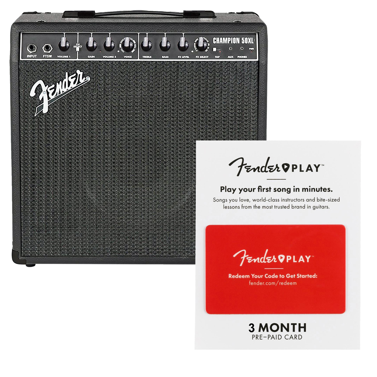 

Fender 50XL 120V Digital Amplifier with 12" Speaker, 3 Month Prepaid Card