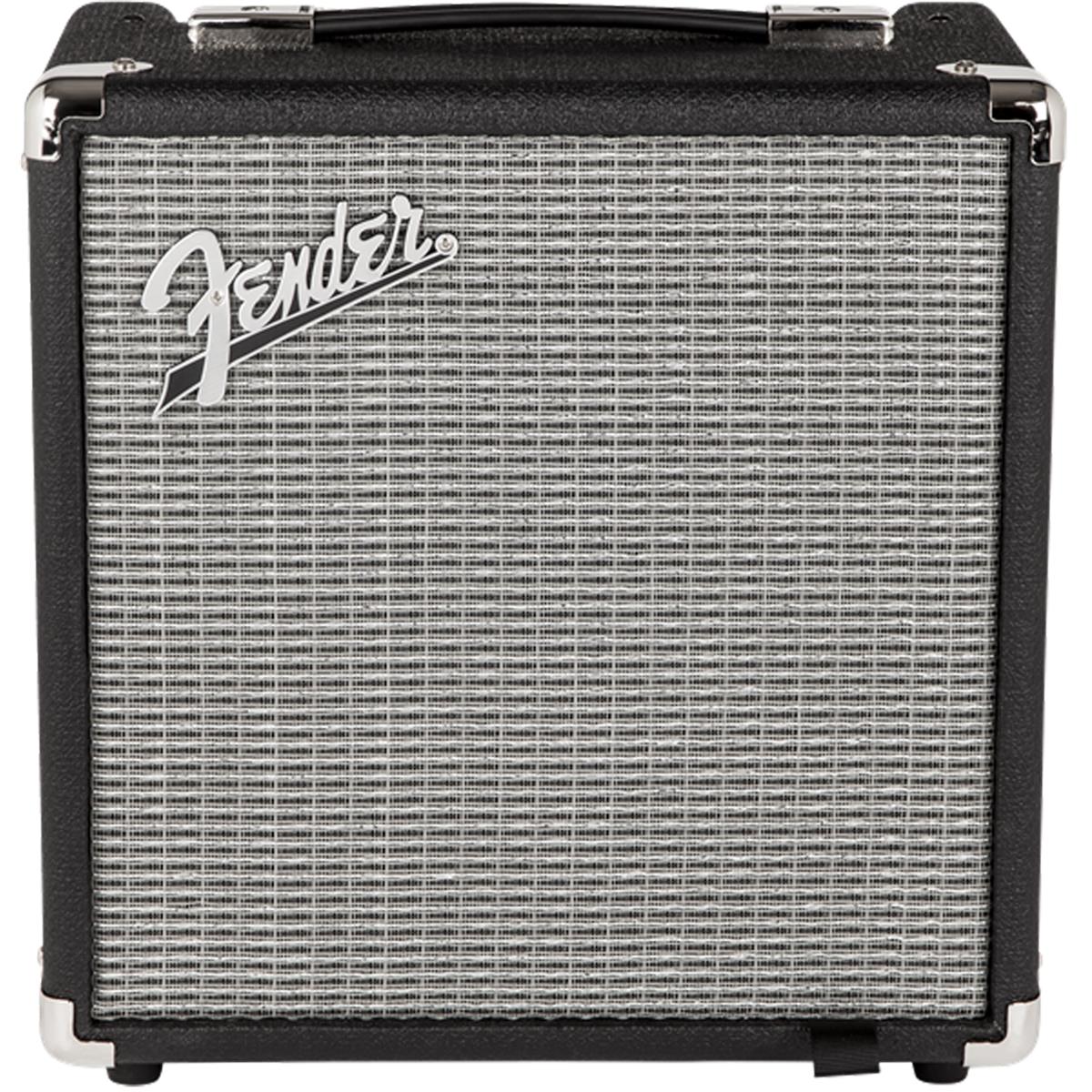 Fender Rumble 15 (V3) Bass Amplifier with 8" Speaker, Black/Silver