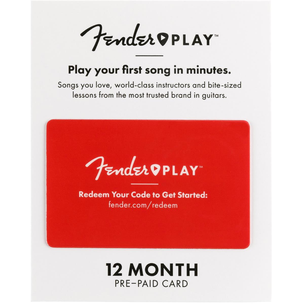 

Fender Instructional&Learn to Play Guitar Lesson Platform, 12 Month Gift Card