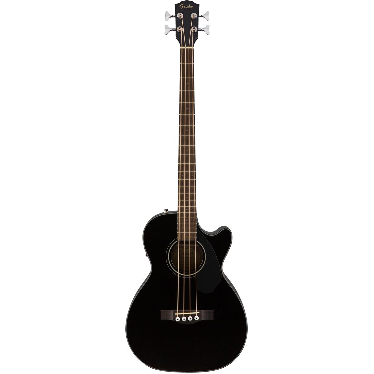 Fender CB-60SCE Concert Cutaway Acoustic Electric Bass Guitar, Black -  0970183006