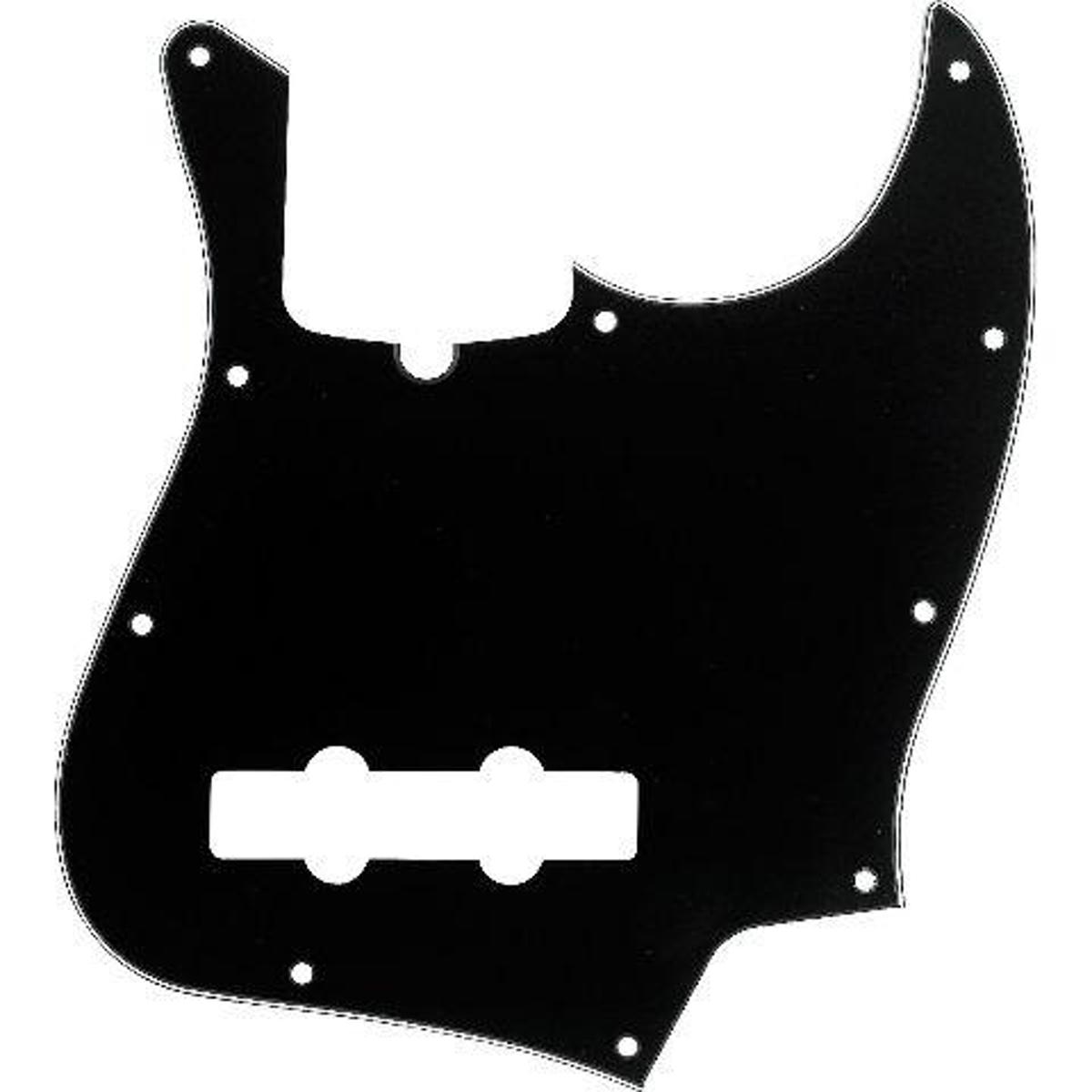 

Fender Jazz Bass Pickguard, 10 Hole Mount with Truss Rod Notch, 3-Ply BWB, Black