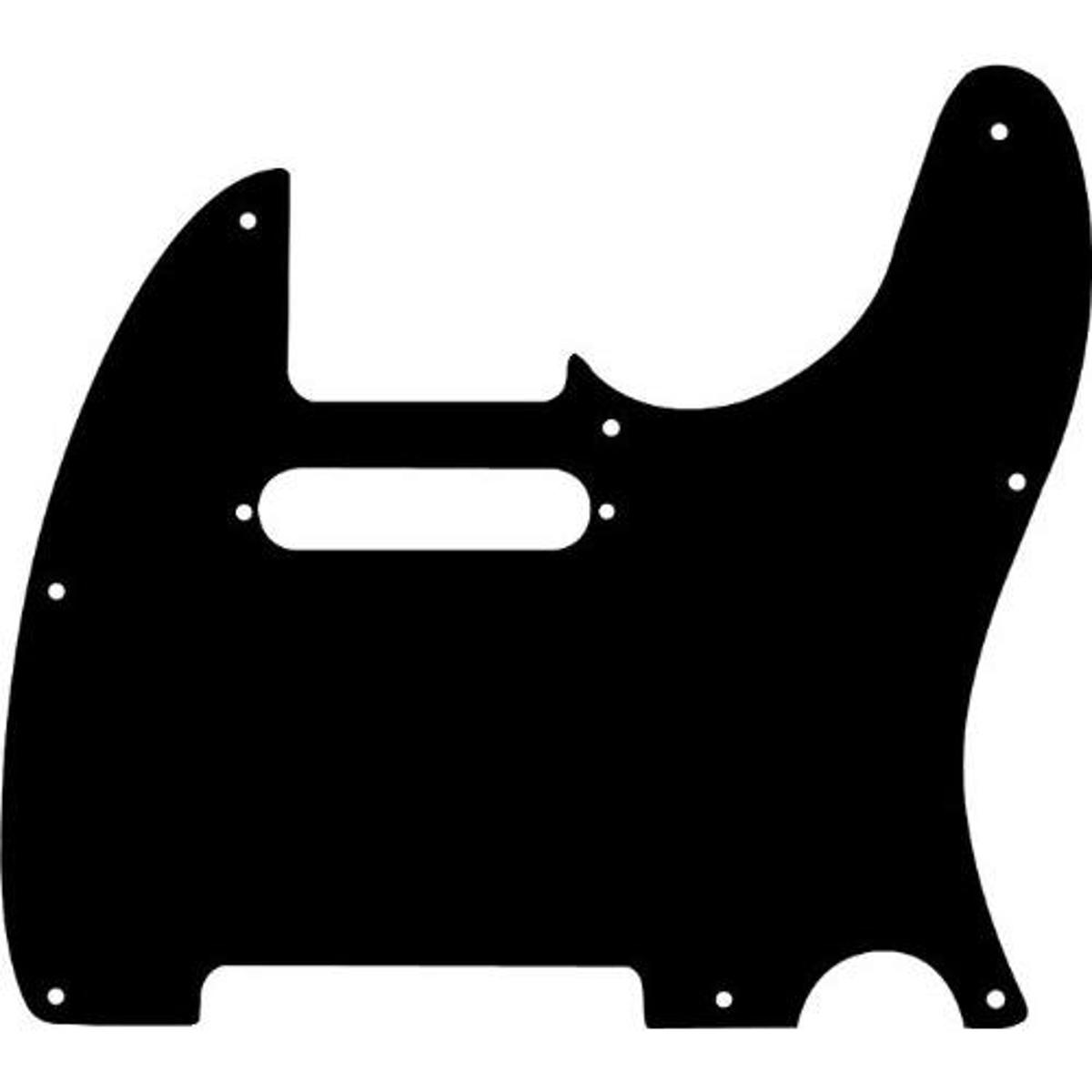 

Fender Telecaster Pickguard, 8 Hole Mount, 3-Ply B/W/B, Black