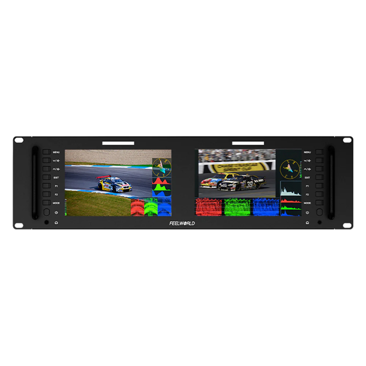 

Feelworld FEELWORLD D71 PLUS 7" Full HD 3RU Rack Mount Monitor, Supports 4K HDMI & 3G-SDI