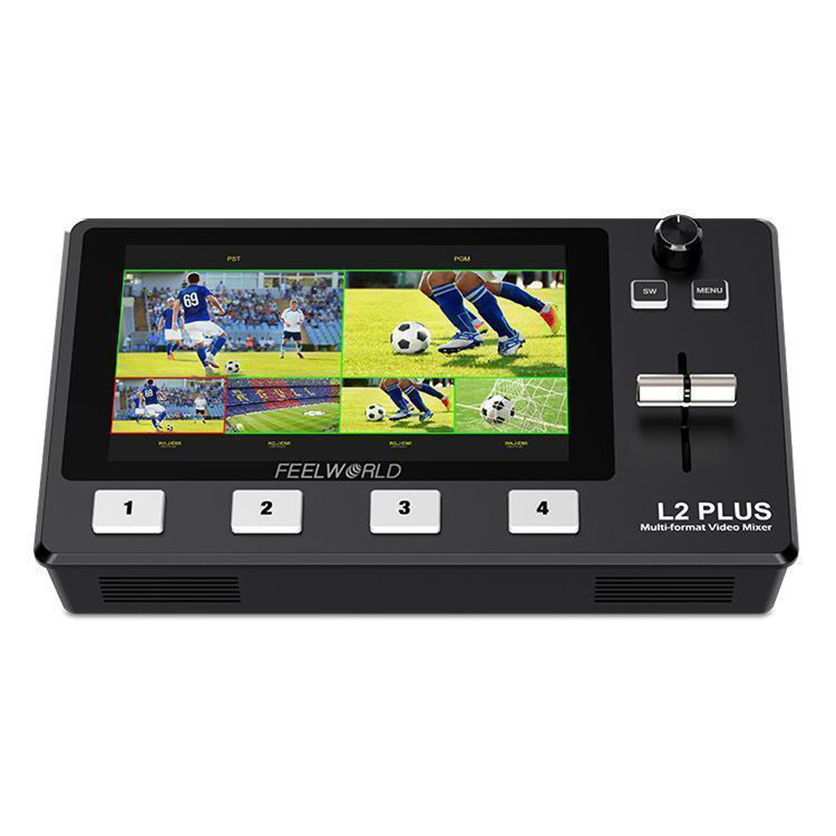 

Feelworld L2 PLUS Multi-Camera Video Mixer Switcher with 5.5" LCD Touch Screen