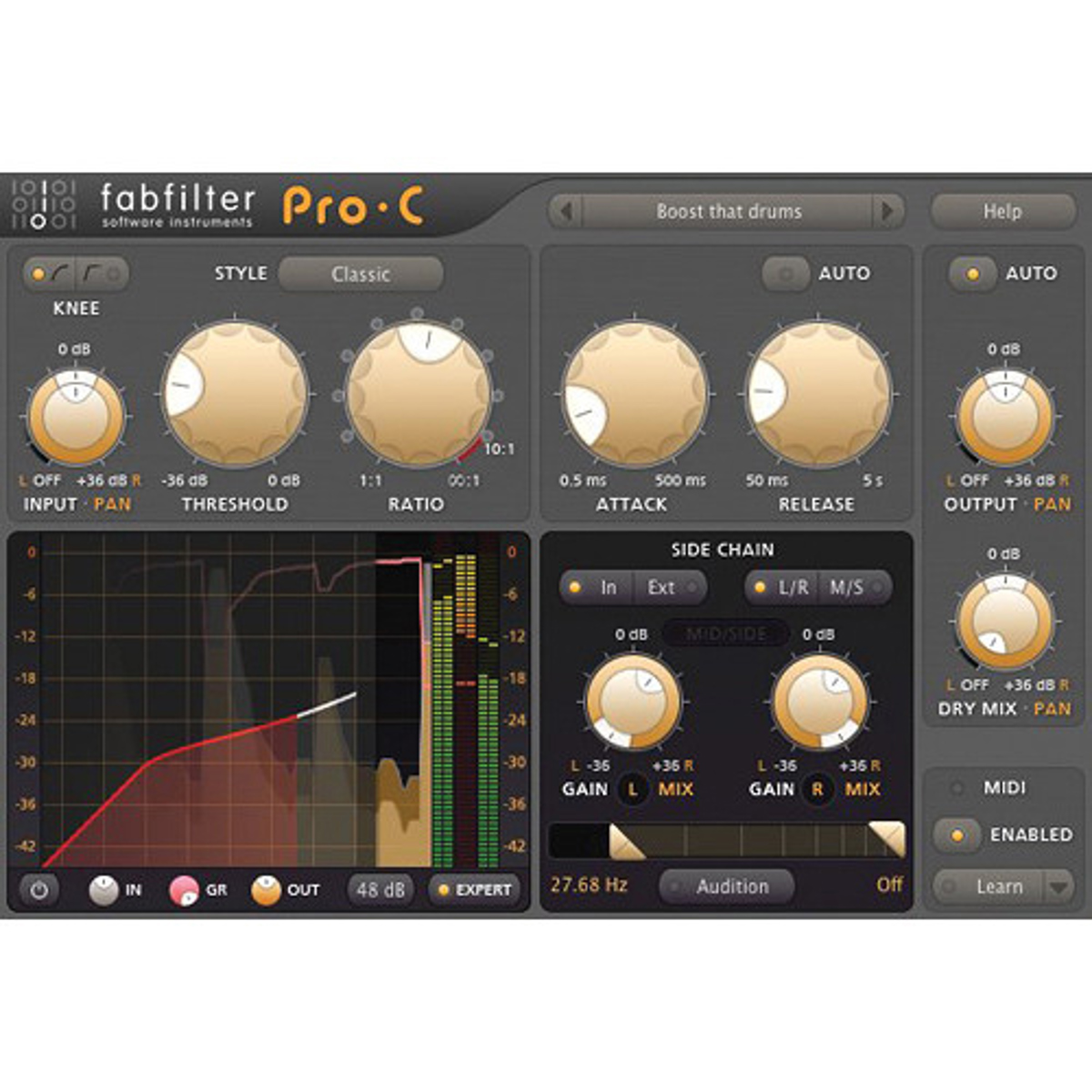 

FabFilter Pro-C Professional Compressor Software Plug-In, Electronic Download