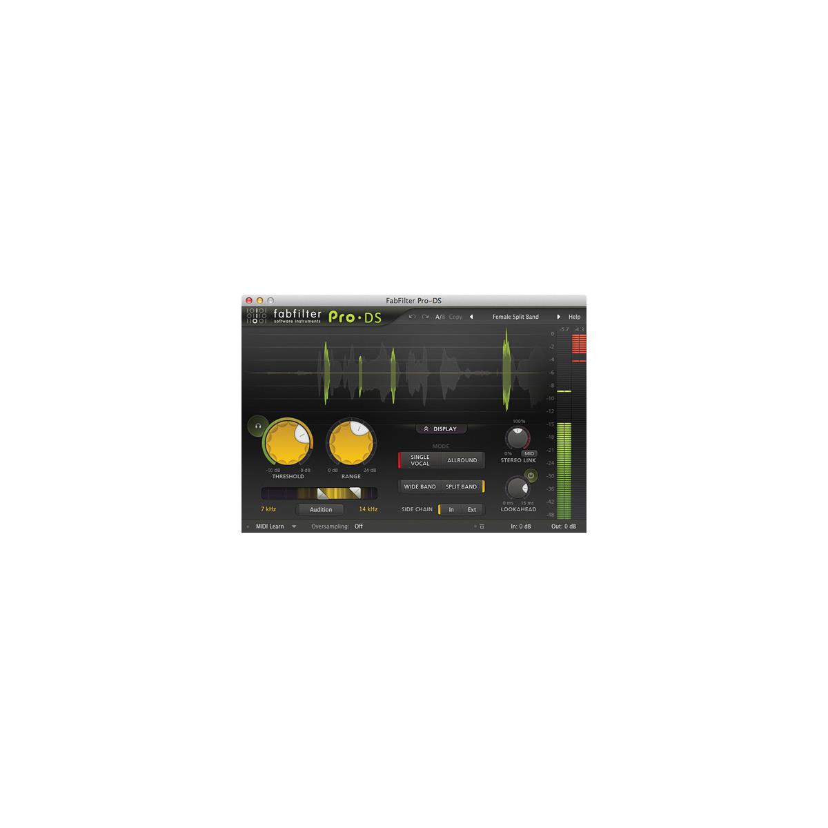 FabFilter Pro-DS De-Esser Software Plug-In, Electronic Download -  1035-381