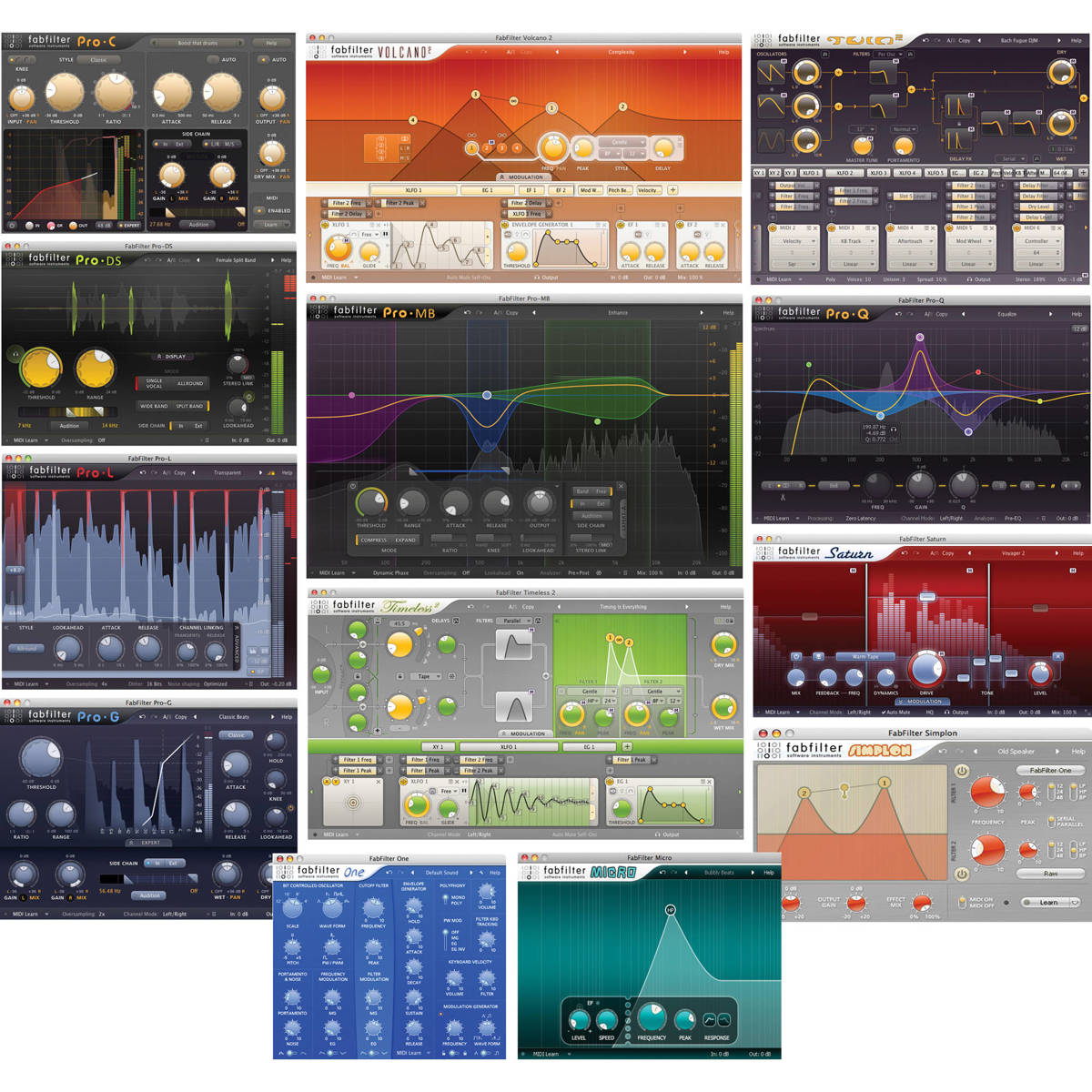 

FabFilter Total Software Plug-In Bundle, Electronic Download