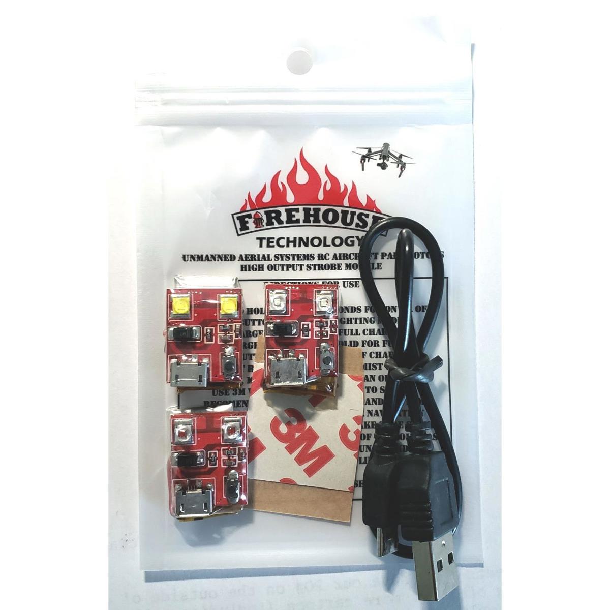 

Firehouse Technology Dual Strobe 3 Light Kit for Drone UAS, All Aircraft & RC