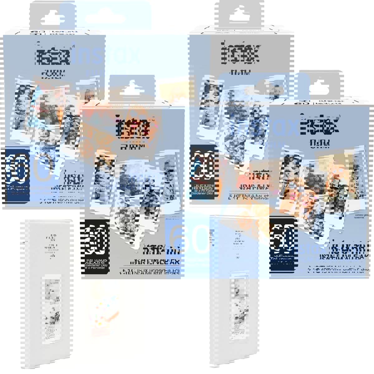 

Fujifilm Instax Mini White Instant Film, 120 Exposures, with Photo Album
