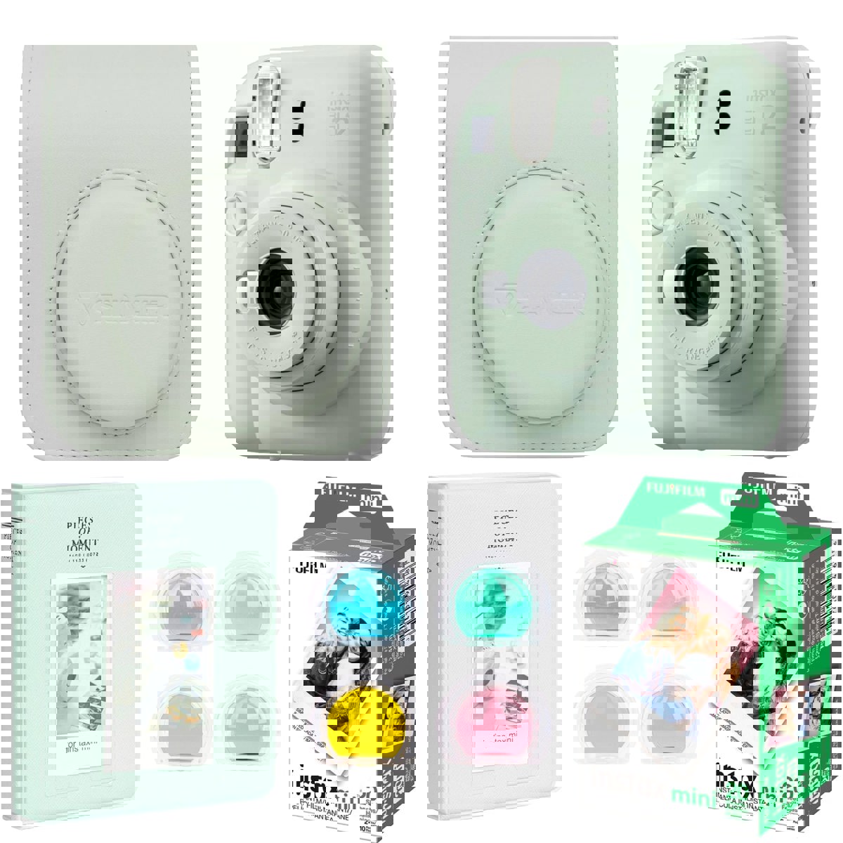 

Fujifilm Instax Mini 12 Instant Camera, Mint Green, with Accessory Kit and Film