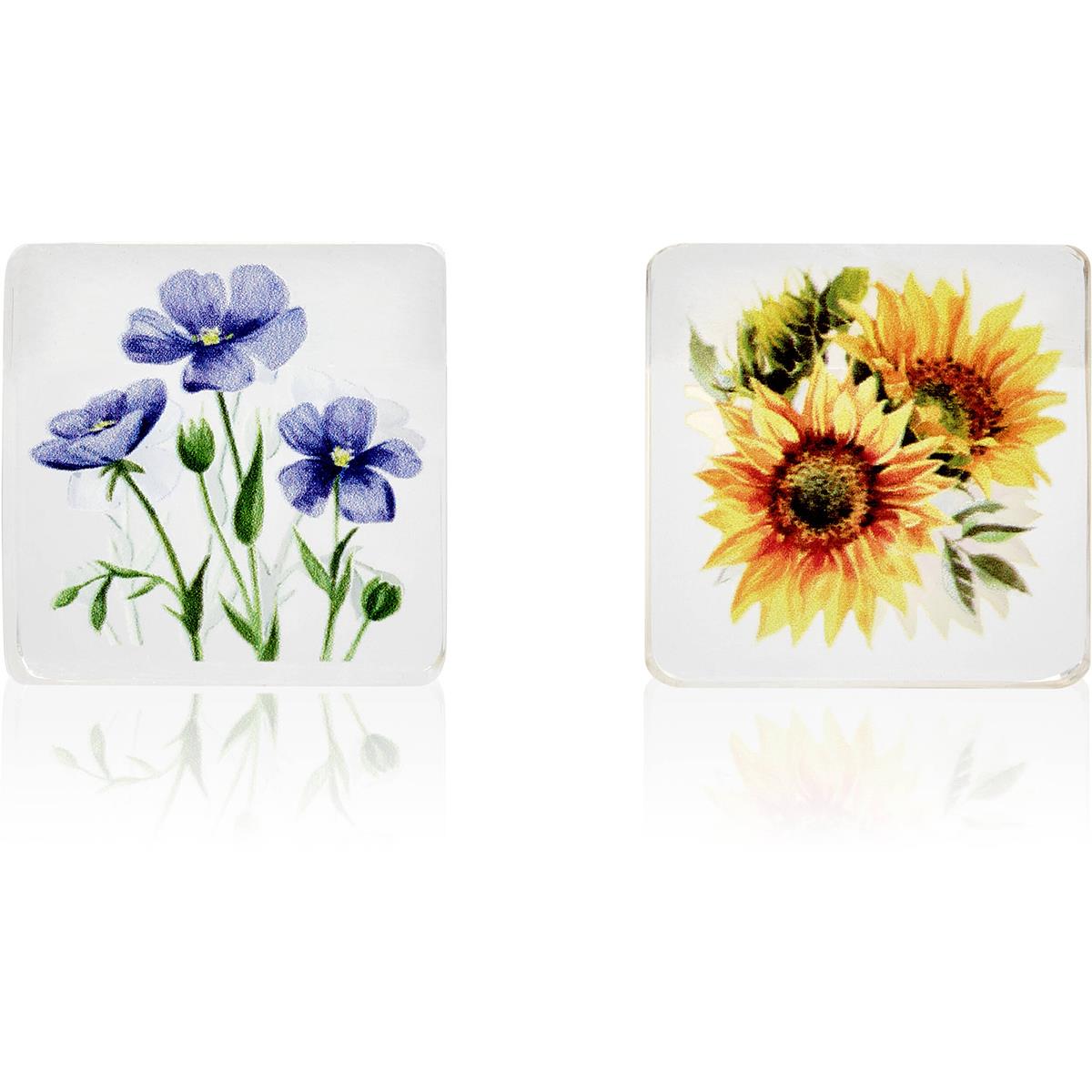 Image of Fujifilm Instax Acrylic Floral Cube Photo Stands