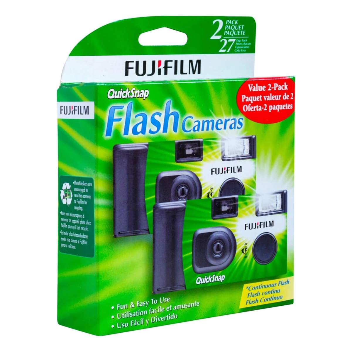 Fujifilm QuickSnap Flash 400 One Time Use 35mm Camera with Flash, 27 Exposures,