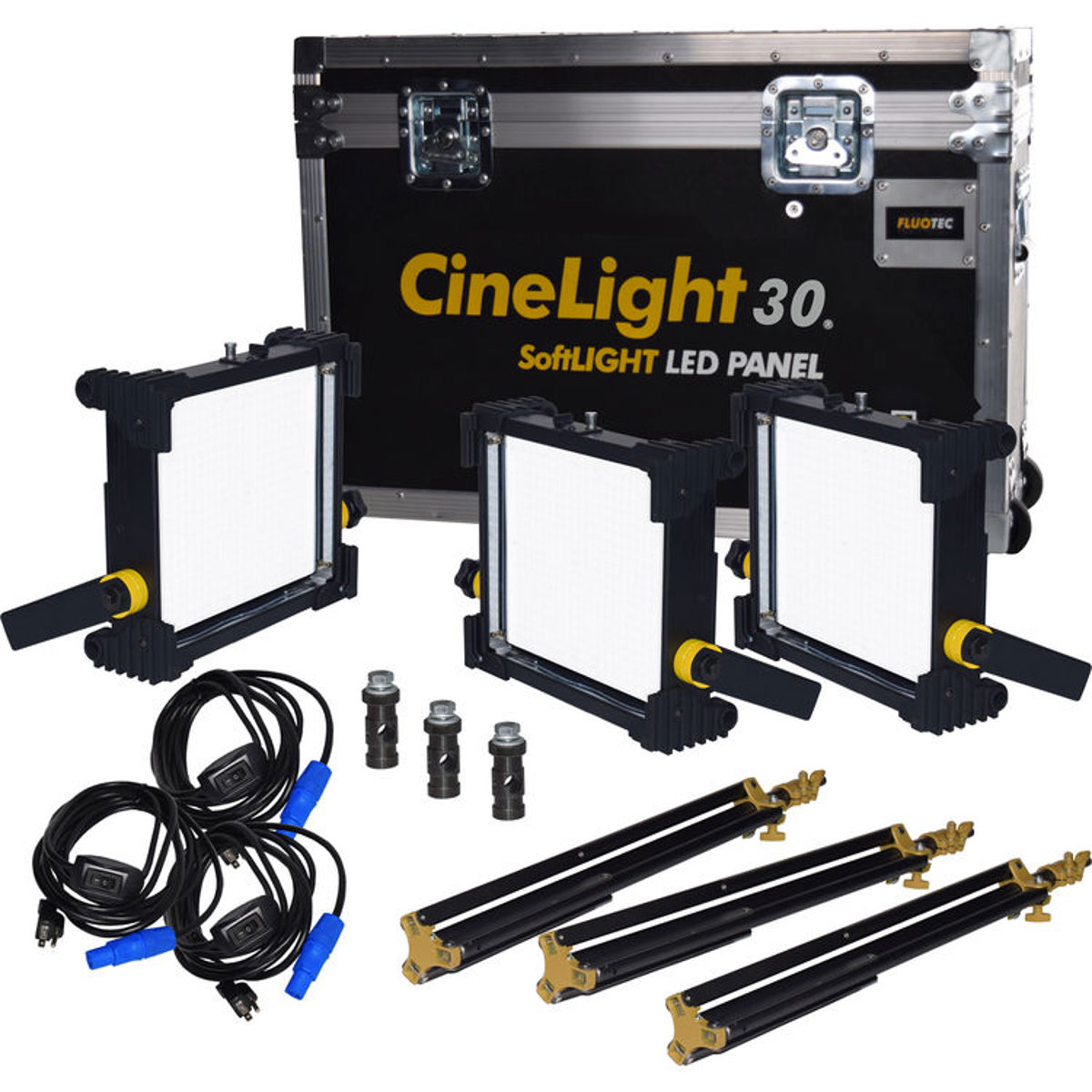 

Fluotec CineLight Production 30 SoftLIGHT LED 3-Light Kit (1' Length), G-Mount