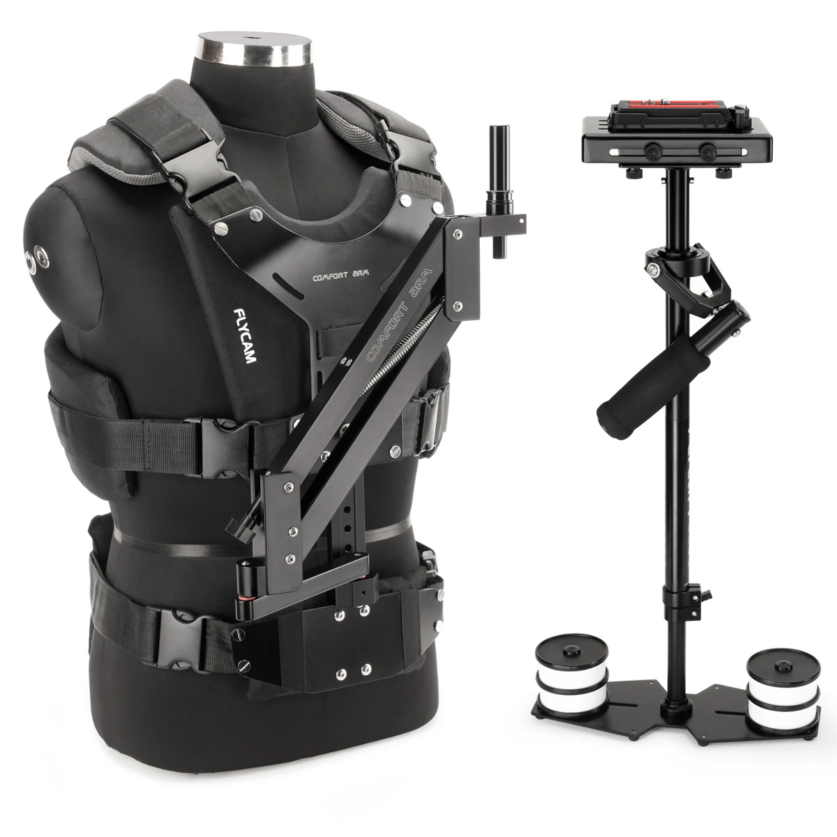 

FLYCAM 5000 Camera Steadycam Stabilizer System with Comfort Arm, Vest, Arm Brace