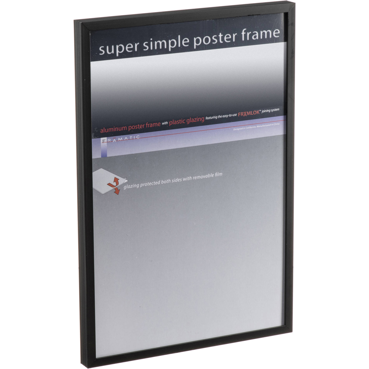 

Framatic Superlight Aluminum Poster Frame for 14x18" Photo, Black