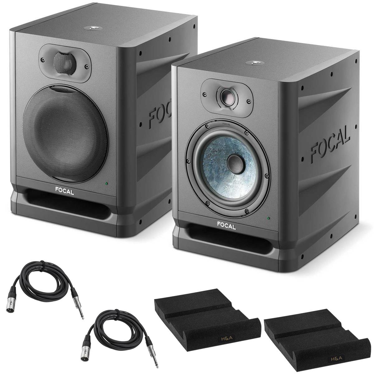 Image of Focal 2x Alpha 65 EVO Professional Monitoring Speaker w/ Isolation Pads &amp; Cables