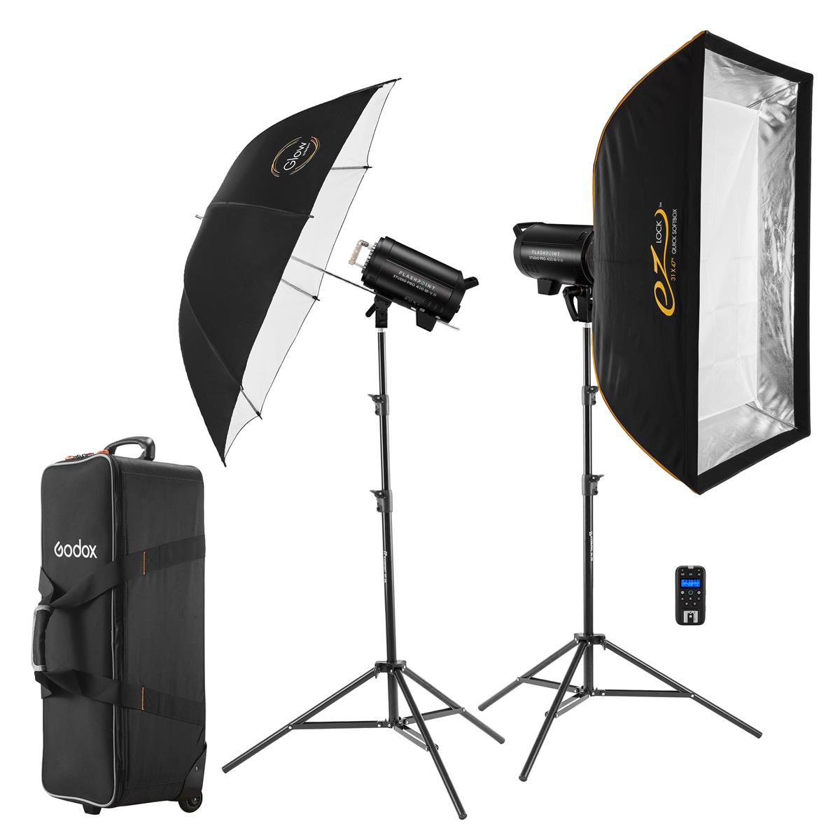 Image of Flashpoint Studio Pro 400 III-V R2 with Stands